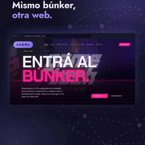 Mismo búnker, otra web 🎮⚡ Así se veía gametechcyber.com… y así se ve ahora.…