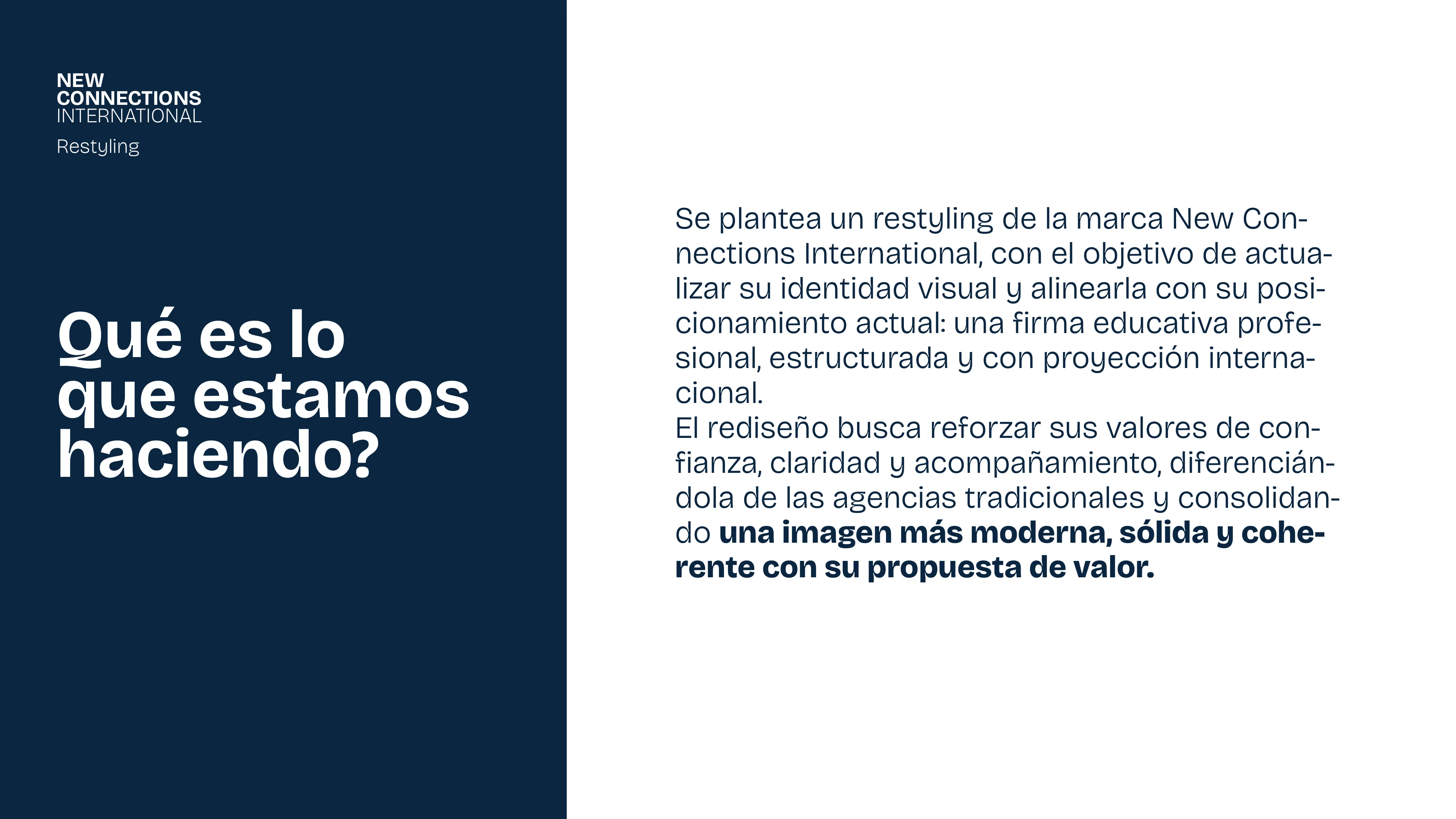 New Connections International — manual de marca, página 2
